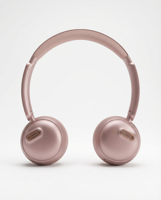 Audífonos inalámbricos höhen Aura Mini Hohen color rosa metalizado con diadema ajustable