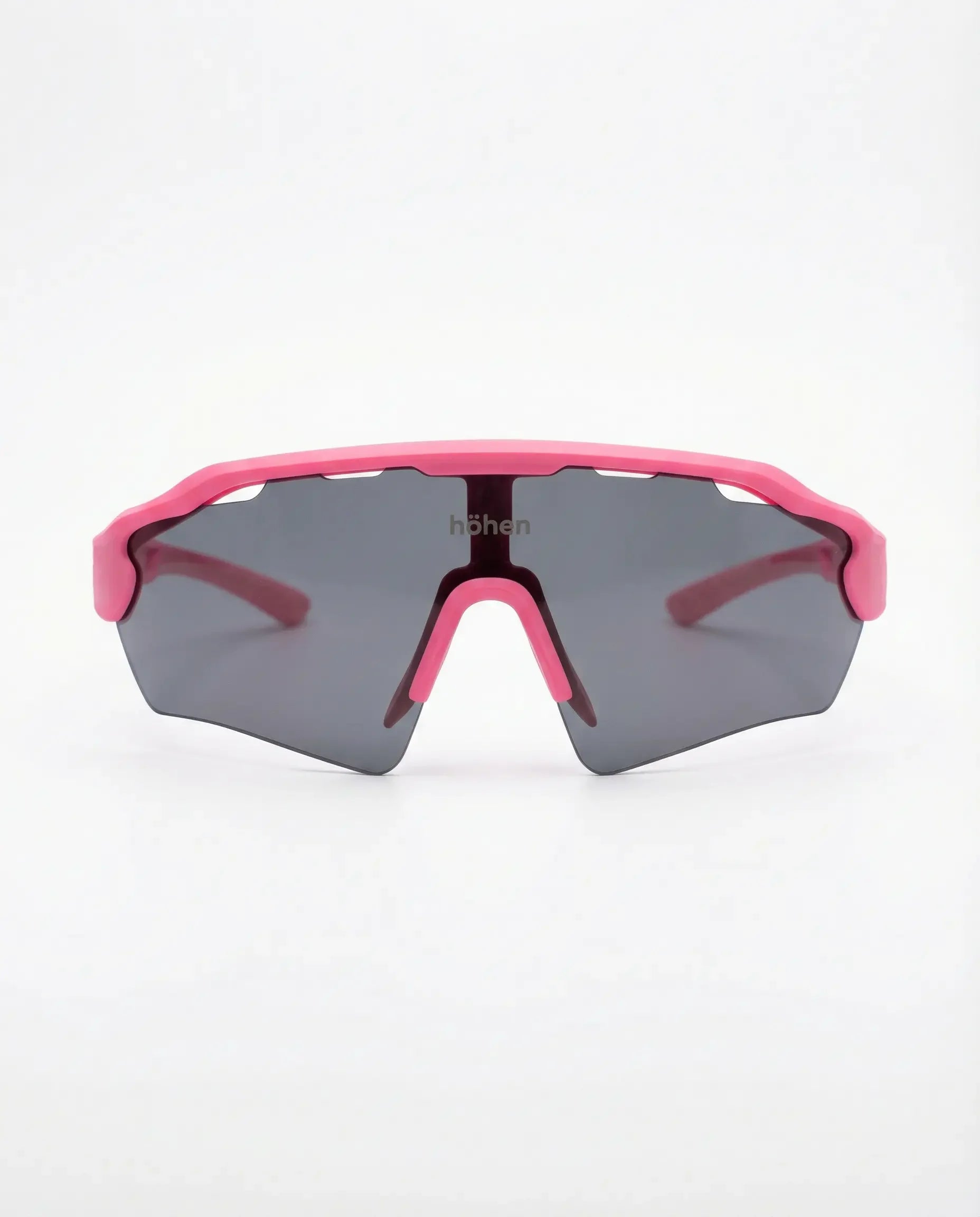 Magenta sports sunglasses from höhen Aero with dark lens, ultra-light aerodynamic design for cycling and outdoor sports.